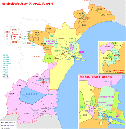天津市滨海新区行政区划图;;; 天津中介-天津房屋中介-天津房地产中介