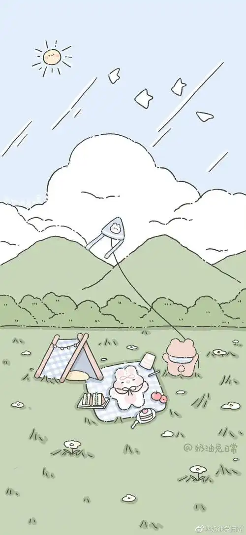 可爱浅色壁纸 浅色聊天背景 卡通