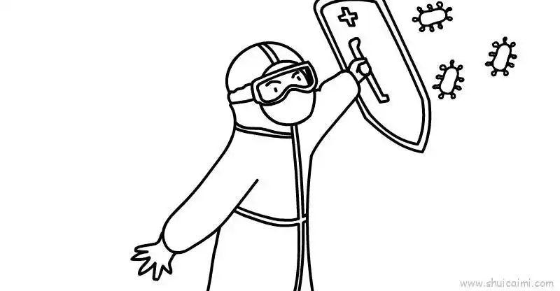 防疫儿童画怎么画 防疫简笔画顺序