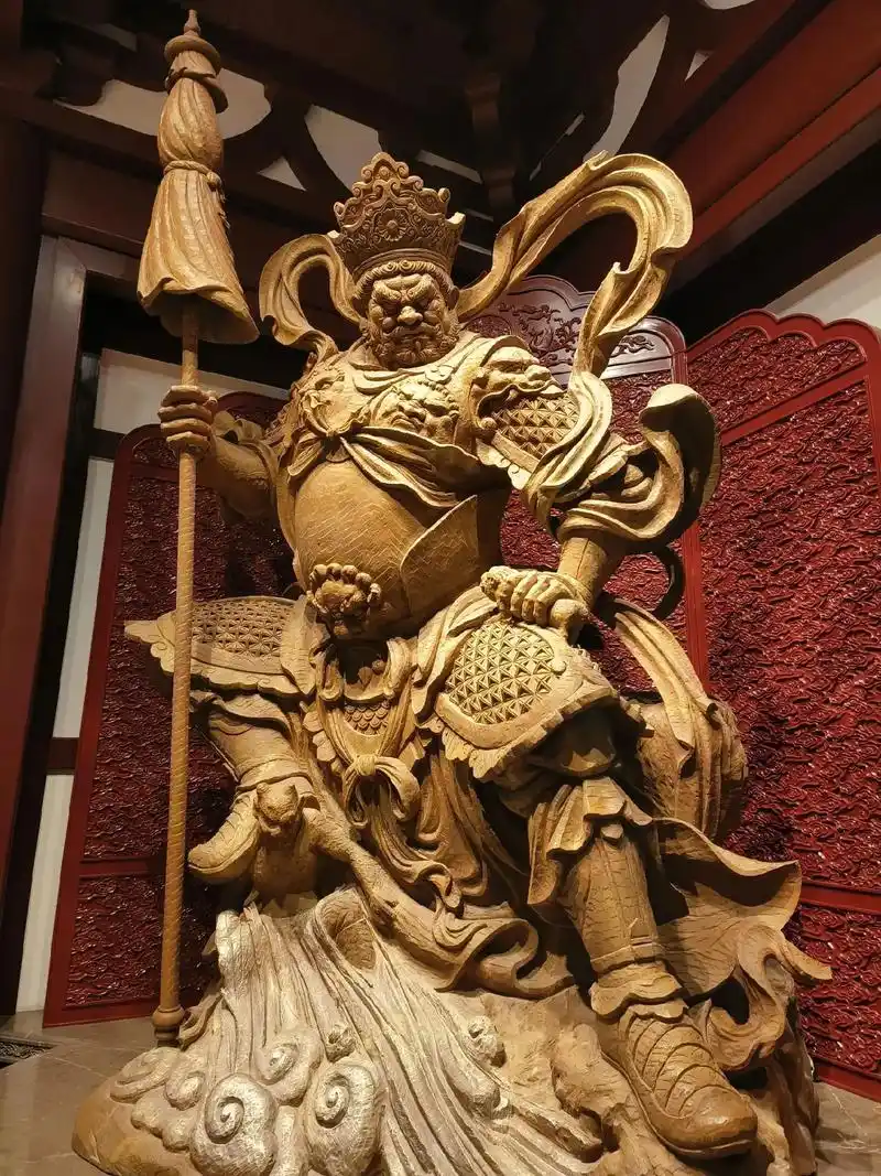 牛首山佛顶宫旁边的塔,里面的木雕四大天王,威武庄严#牛首山佛 - 抖音