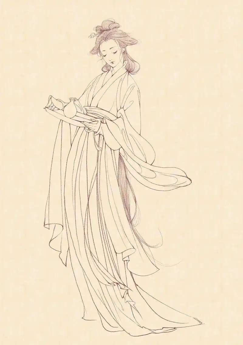 仕女图.窈窕淑女#画画 #古风 #传统文化 #国风 - 抖音