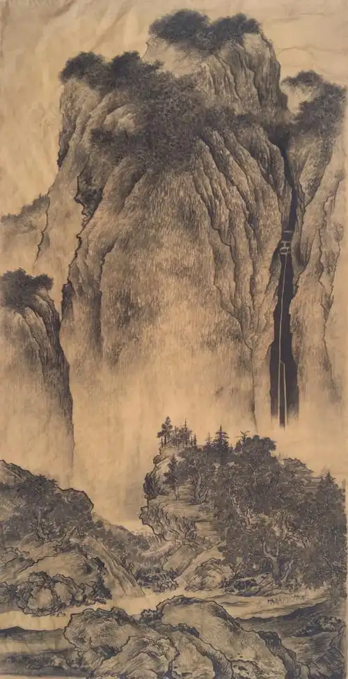 临范宽《溪山行旅图》(绢本)