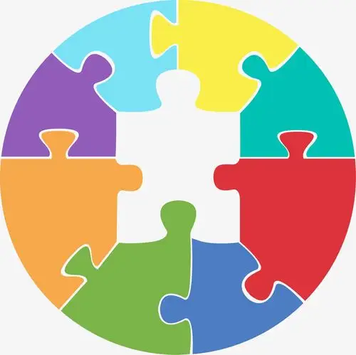 创意拼图圆圈免抠素材免费下载_觅元素51yuansu.com