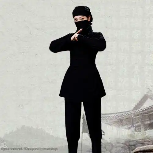 古装男女汉服棉麻古代黑衣人刺客小偷蒙面杀手夜行衣武侠演出服装