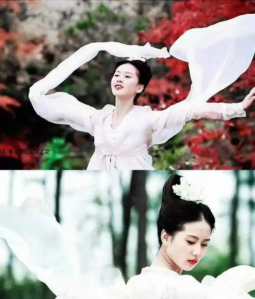 和这个造型很相似的,还有刘诗诗在《辛十四娘》里饰演的狐仙.