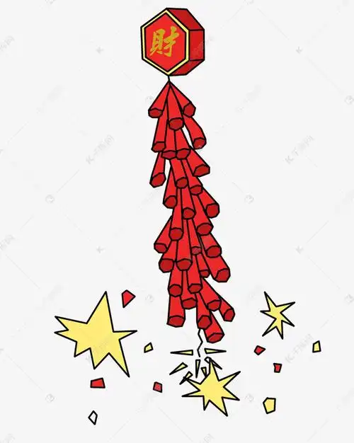 过年节日鞭炮手绘卡通插画素材图片免费下载-千库网