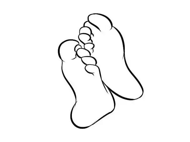 怎么一笔画脚丫子简笔画小脚丫简笔画脚丫简笔画关于脚的简笔画图片5