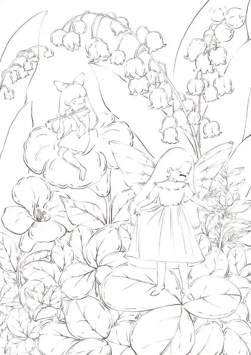 原创场景创作线稿#线稿手绘 #治愈绘画 #素材  - 抖音