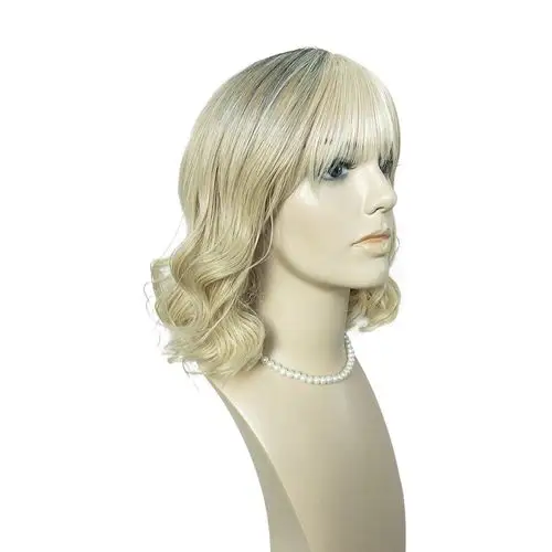 源头假发工厂欧美时尚金色混色假发头套现货爆款一件代发