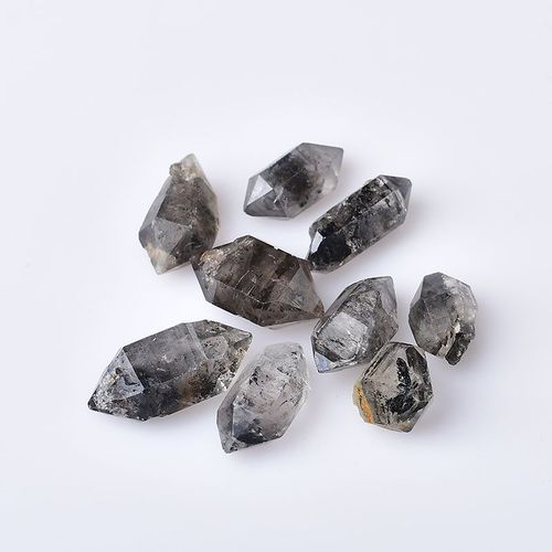 精品大颗赫尔基蒙黑流沙闪灵钻黑幽灵水晶云贵双尖水晶原石