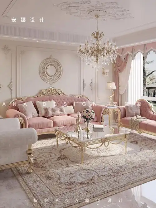 9w打造法式优雅客餐厅软装92浪漫樱花粉色调优雅的法式风格客餐厅也