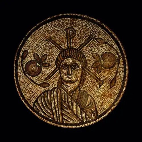 展厅91 公元4世纪早期96 这件展品,是在英国发现最古老的耶稣画像