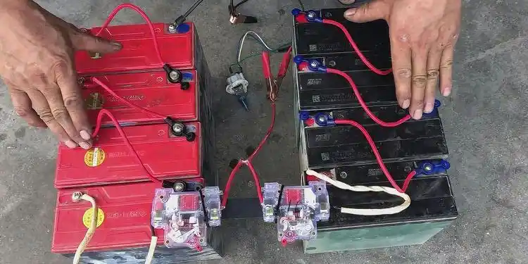电动三轮车安装两组电池你知道怎么接线不伤电池吗?师傅教你一招