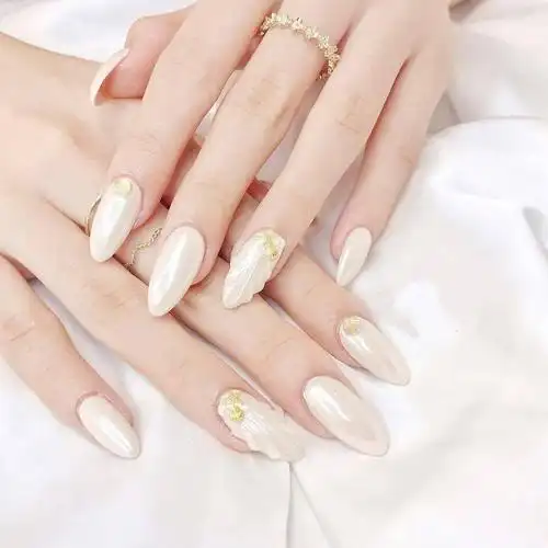 美甲欧美风尖形甲超显手长