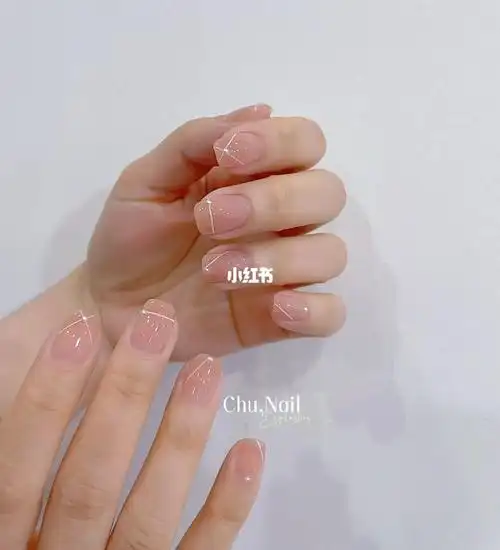 裸色短指甲美甲/可爱美甲/简约ins风