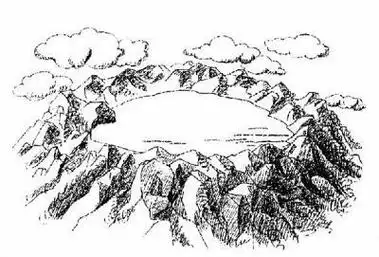 长白山天池怎么画简笔画