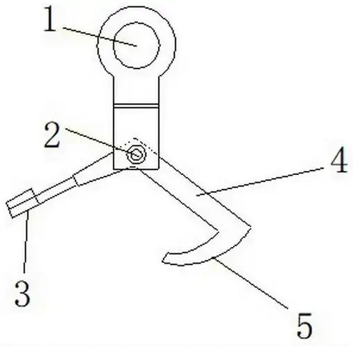 一种转炉吊物用的自动脱钩器