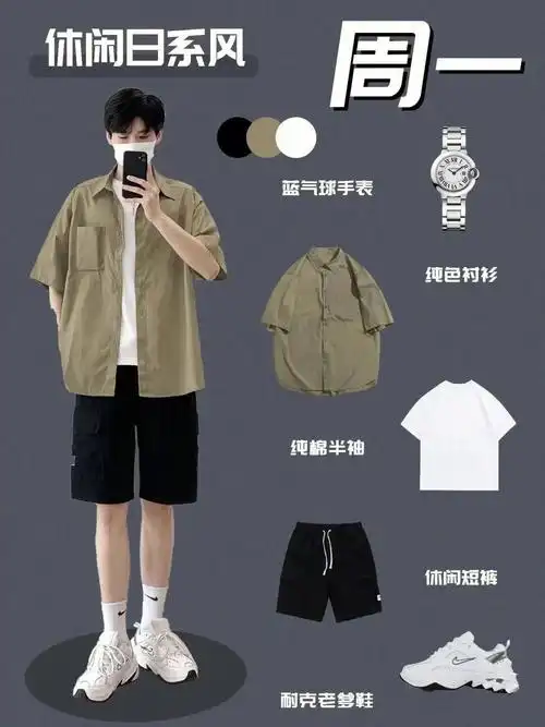 分享几组男士穿搭攻略…#男装  #男士穿搭