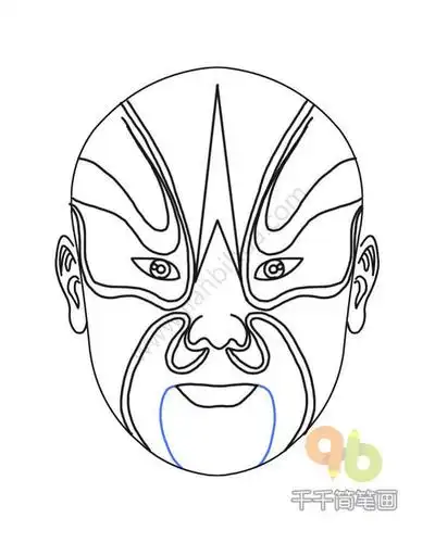 手痒痒人物脸谱简笔画