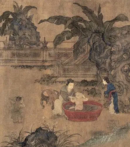【宋人浴婴图 镜心 纸本】拍卖品_图片_价格_鉴赏_绘画_雅昌艺术品