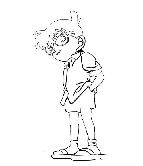 [详细]名侦探柯南简笔画的画法图片名侦探柯南的人物简笔画作品,简笔