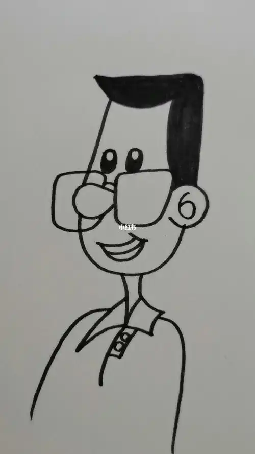 简笔画教程卡通人物小头爸爸