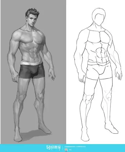 人物增加肌肉—角色人体肌肉绘制能力提升练习