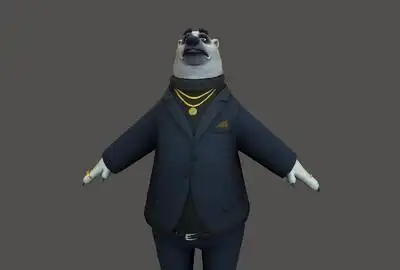 卡通 北极熊老大 保镖  疯狂动物城  动画角色