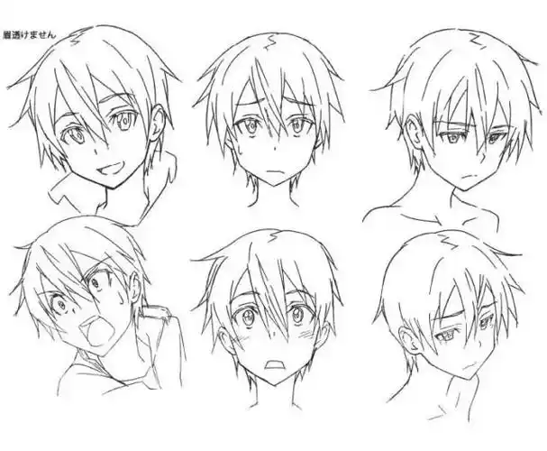 动漫人物多角度头部与表情素材!快收藏起来