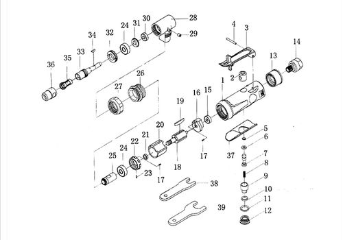 弯头台湾耐威气动90度刻磨机ny3136气磨机直角打磨机气动磨光机