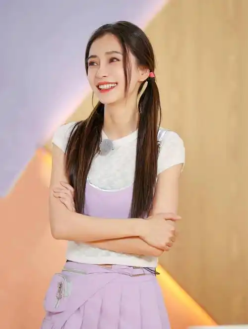 原创扎双马尾的angelababy可爱又甜美高级脸那谁比不了