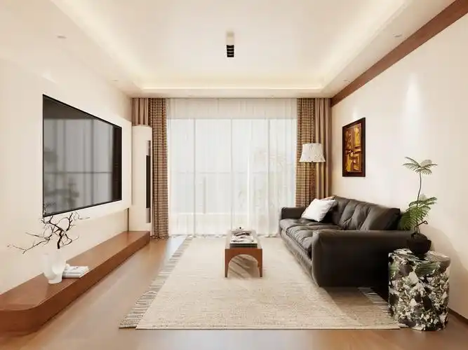 陈辉-115平方中古风三居一层客餐厅装修效果图第4张