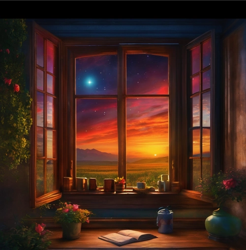 深夜,月光如水洒满大地,安静而又寂寥.