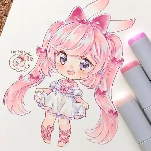 画的超好的马克笔动漫手绘可爱风