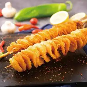 星昌源旋风薯塔黄金薯塔土豆马铃薯串烧烤油炸休闲小吃零食半成品