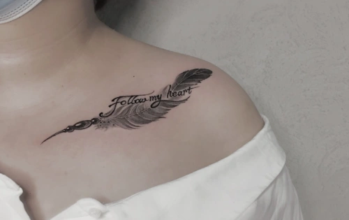 羽毛纹身图案大全男女羽毛纹身有什么含义4