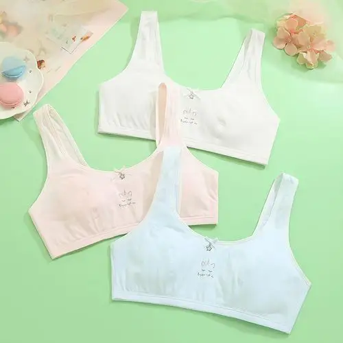 初中生_青春发育期小背心女大童初中生内衣夏季薄款学生高中少女文胸