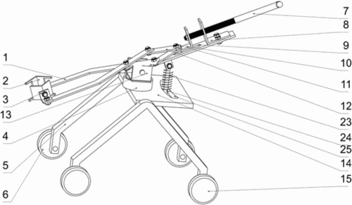 一种多自由度卧式杠杆螺纹自锁夹持花生拔起装置的制作方法
