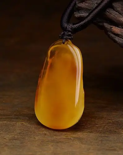 金万年kimani琥珀蜜蜡专场金万年 天然金棕色福禄琥珀吊坠如图h1d0