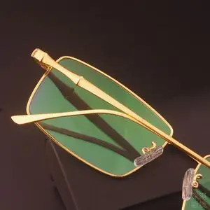 高端24k金纯钛眼镜超轻男全框眼镜架金色商务大脸舒适配近视眼镜