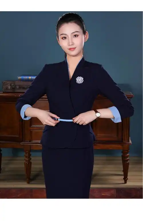 秉藜 海航空姐制服职业连衣裙女空姐制服西装套装工装秋季气质酒店