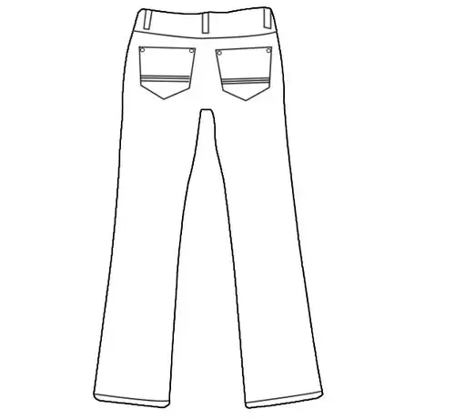 求5张用ps画的裤子款式图 正反面都需要