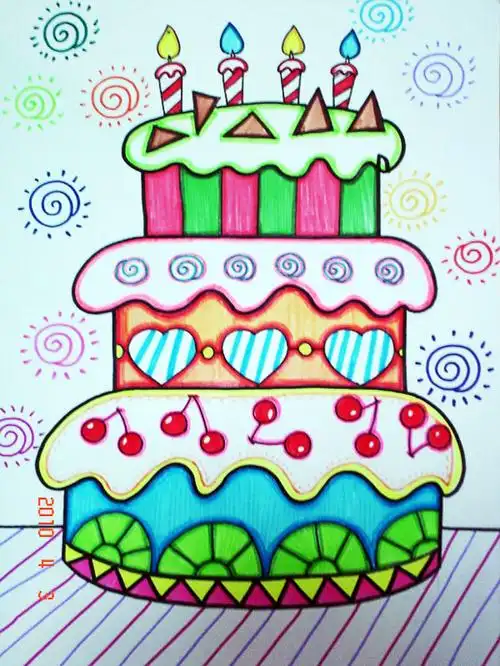 蛋糕水彩画图集