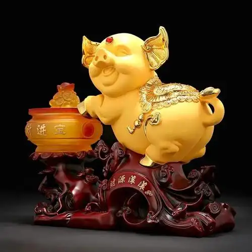 金猪的图片有招财作用吗?-大崇吉祥礼官网