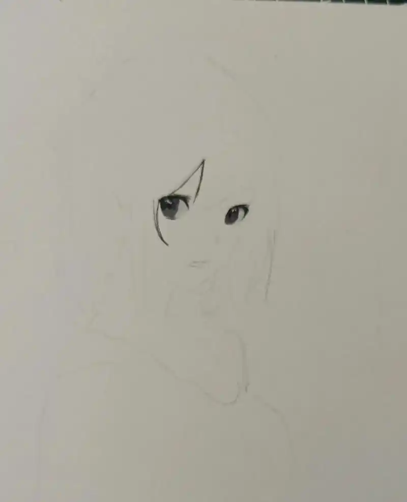 二次元少女 #手绘过程 #绘画过程分享 #临摹 #素描人物 - 抖音