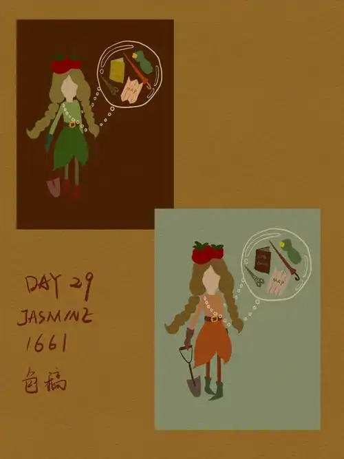 团练打卡day28jasmine1661人物色稿