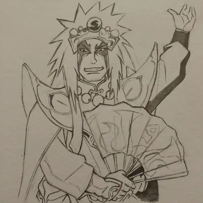 新春#自来也 #手绘#自来也老师 #动漫手绘画  - 抖音