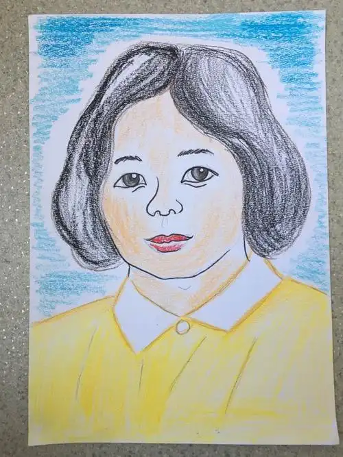 一师附小毕业生为老师画的肖像作品
