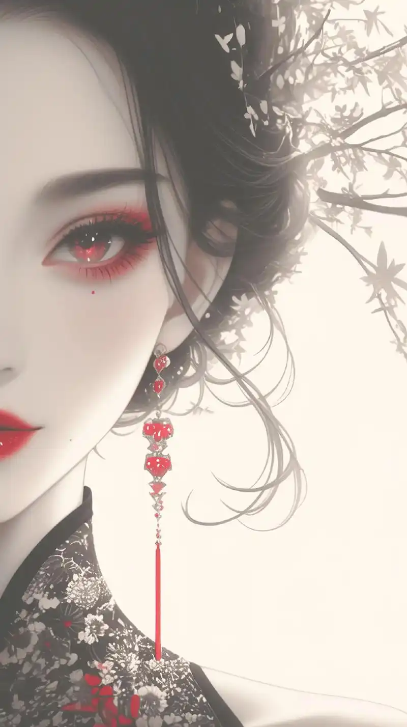 mj|"红梅枝头春意闹,佳人含笑映桃花"#古风 #国风古韵 - 抖音