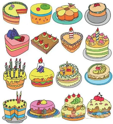 中国建材院幼儿园中一班美术—生日蛋糕